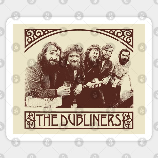 The Dubliners - Vintage Style Original Design Sticker by feck!